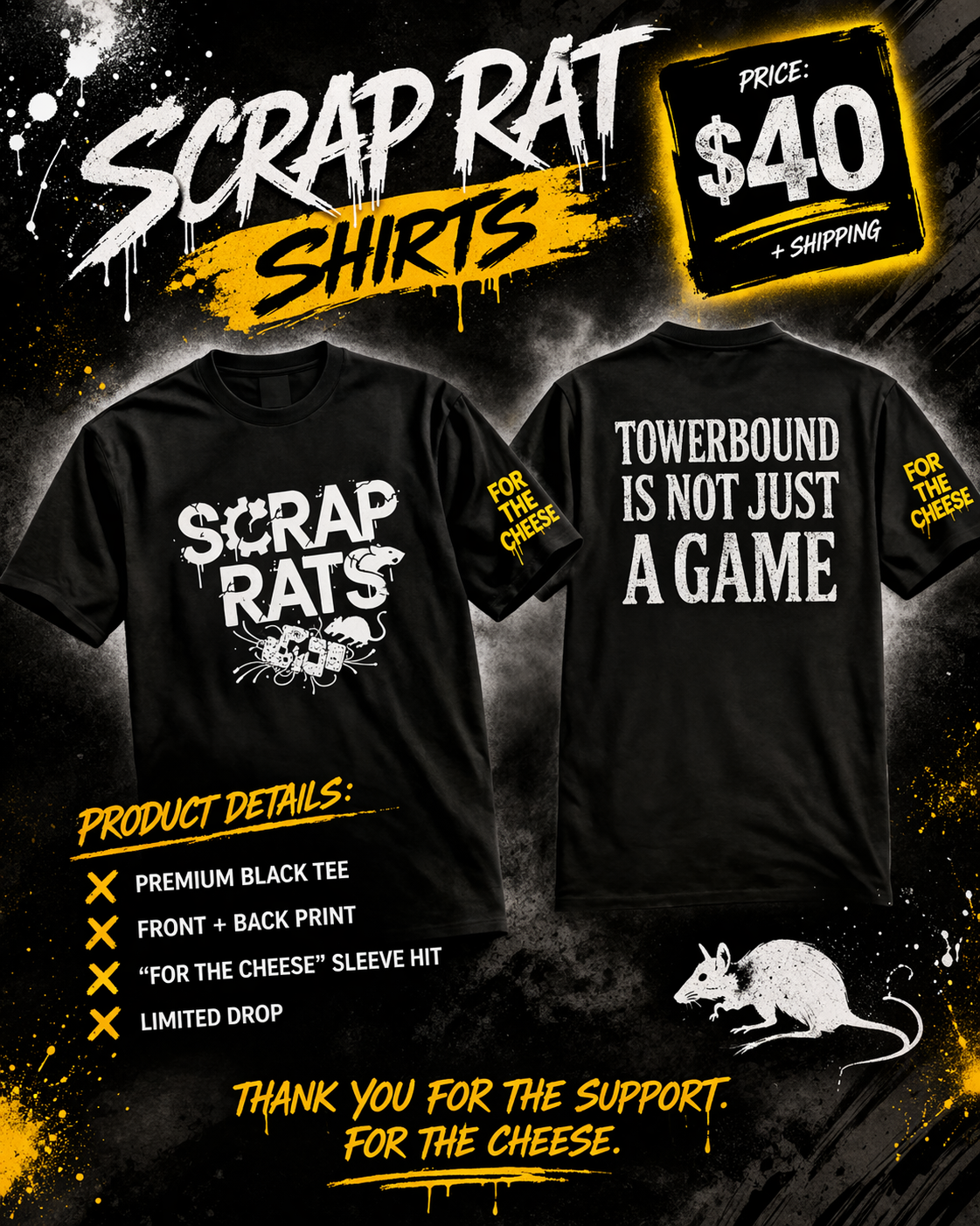 A 1 Series Edition Scrap Rats Shirt — 100 Shirts Only